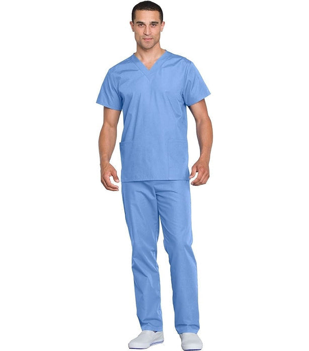 Mcrofiber Scrub Set 3 Pockets Normal Unisex Solid Half Sleeves (2 pocket top 1 pocket pant) (100% POLYESTER)