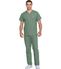 Microfiber Stretch Scrub Set 3 Pockets Normal Unisex Solid Half Sleeves (2 pocket top 1 pocket pant)