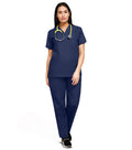 Stretch Unisex Scrub Set - 2 Pockets, Half Sleeves (1-Pocket Top & 1-Pocket Pant)