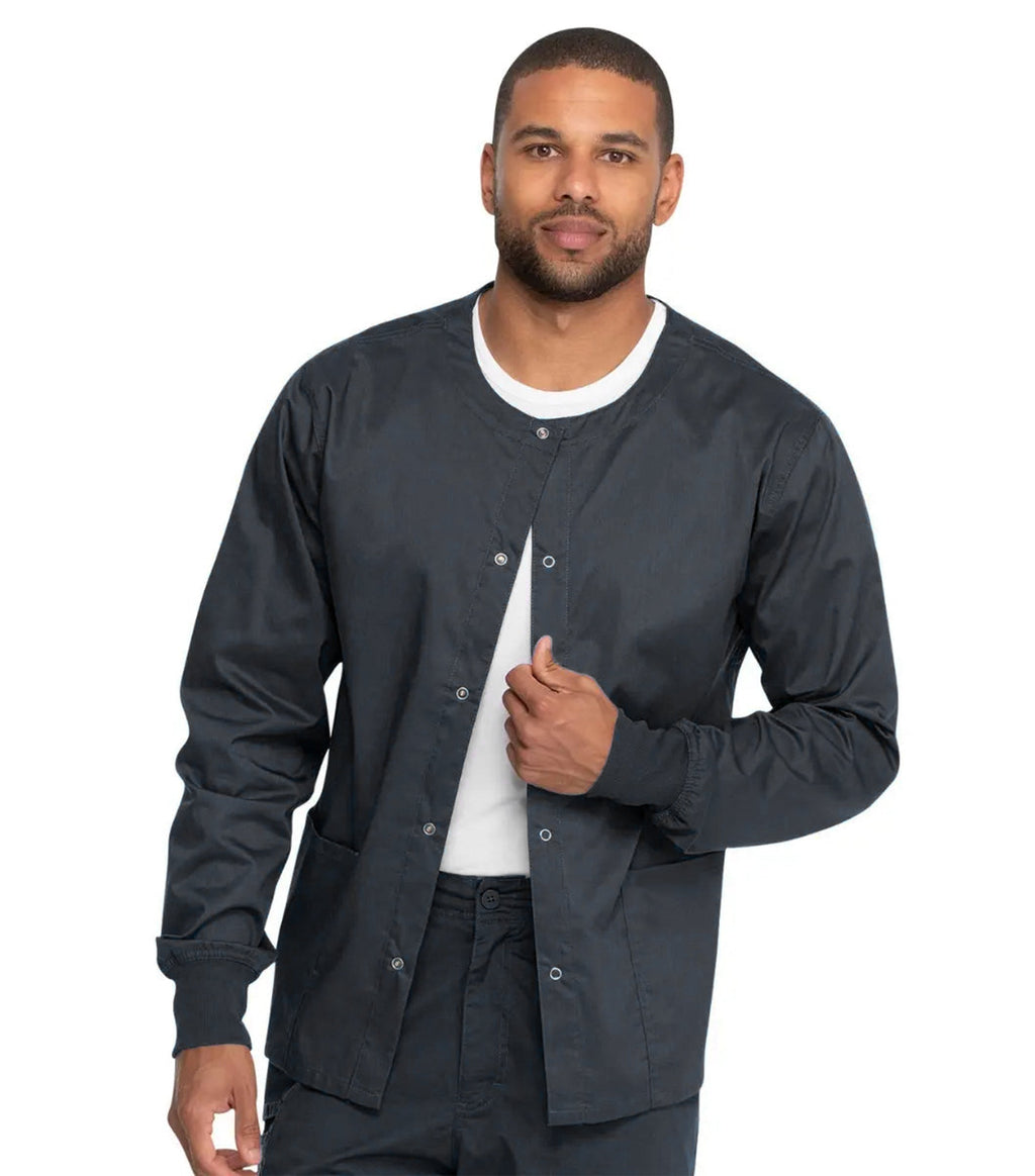 Poplin Unisex Scrub Jacket Full-Sleeve with 2 Pockets Snap Button