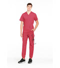 Poplin Unisex Jogger Scrub Set - 9 Pockets, Half Sleeves (3-Pocket Top & 6-Pocket Pant 2 Side 2 Back 2 Cargo pockets)