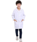 Children's / Kids Labcoat 3 Pocket Full Sleeve in Twill Fabric with Plastic Button