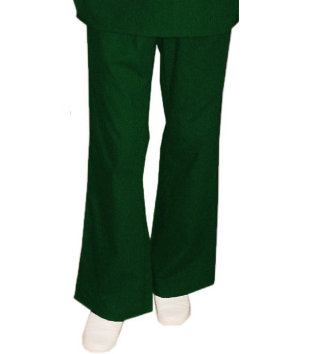 Microfiber Women Scrub Pant 2 side pockets flare leg with elastic and drawtsring (100% Polyester)