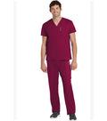Microfiber Stretch Scrub set 4 pocket solid unisex cargo with pencil pocket top half sleeve (1 pkt top with pencil pkt, 1 cargo pkt 1 back pkt pant)