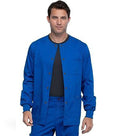 Poplin Unisex Scrub Jacket Full-Sleeve 3 Pockets with Snap Buttons & Ribbed Cuffs