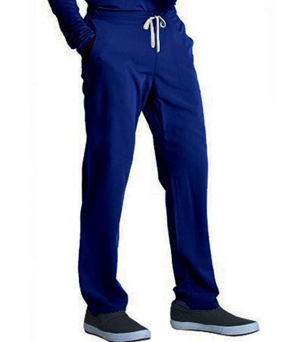 Poplin Unisex 3-Pocket Scrub Pant (2 side 1 back pocket) Waistband with Elastic and Drawstring both