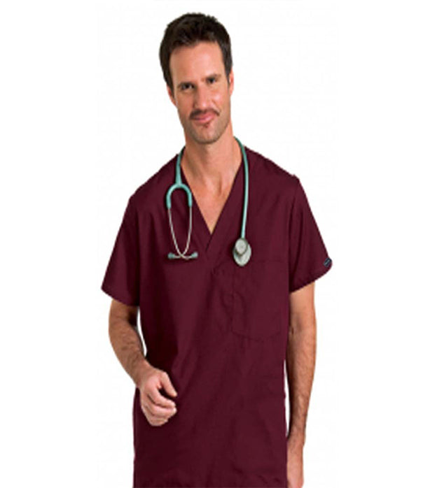 Stretchable Scrub set 7 pocket v neck unisex half sleeve (1 pocket top 6 pocket pant half elastic with drawstring)