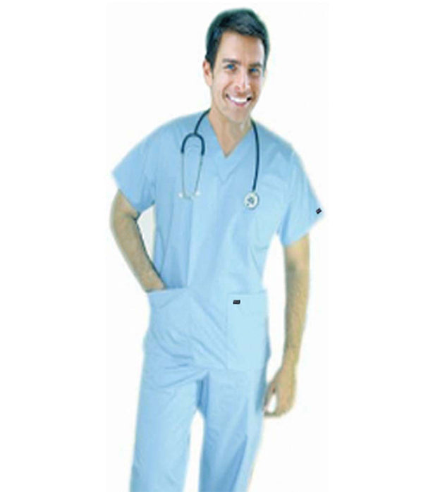 Stretch Unisex Scrub Set - 6 Pockets, Half Sleeves (3-Pocket Top & 3-Pocket Pant)